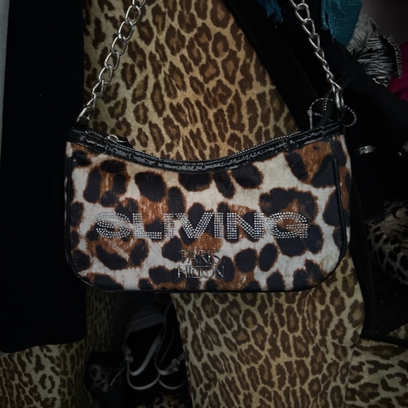 Paris Hilton Brown Leopard Shoulder Bag - Picture 6 of 9